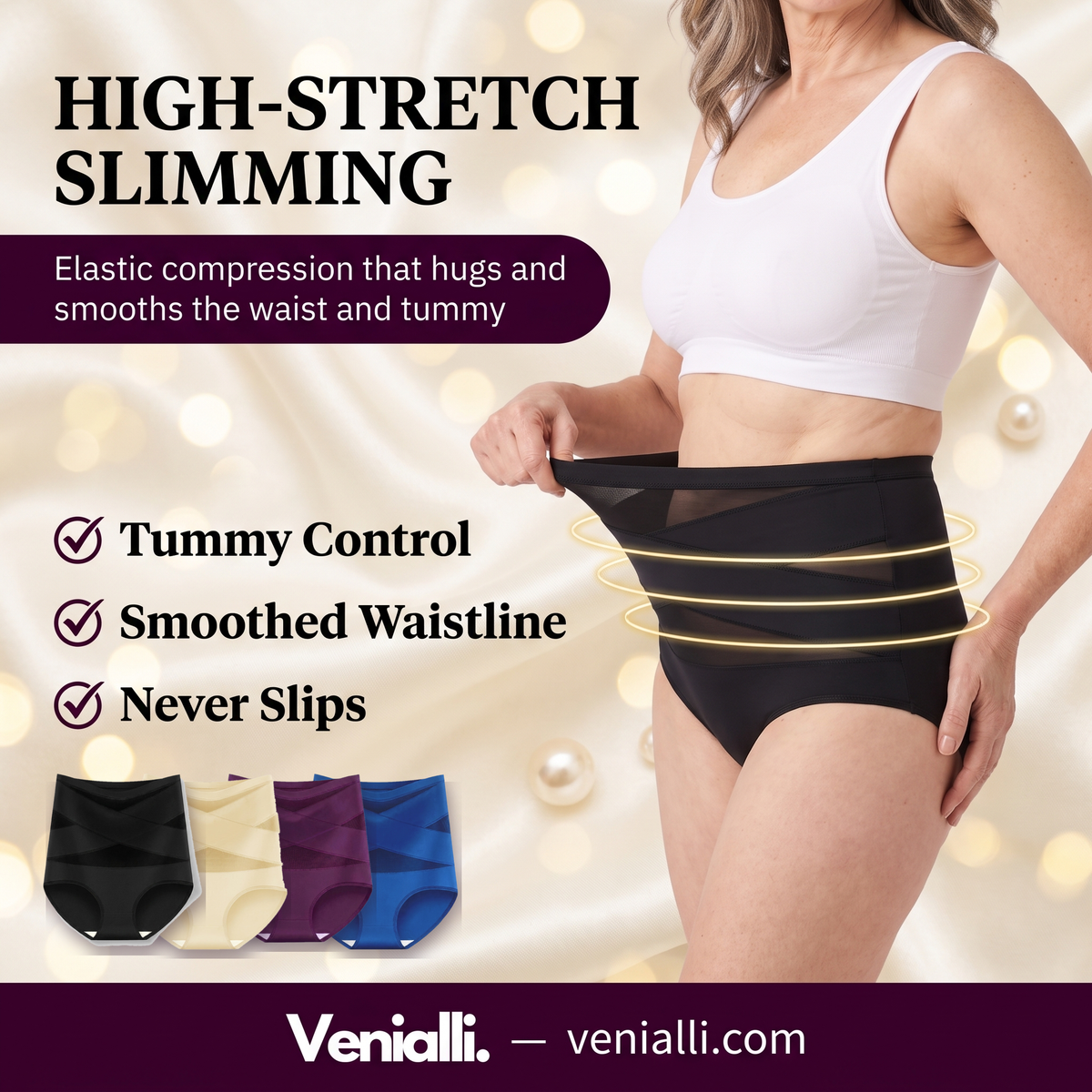 CrossBand™ Shaping Slip — High-Waisted Seamless Tummy Control